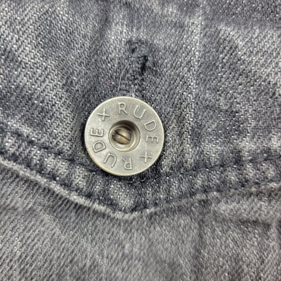 RUDE Gray Checkered Denim Vest - Picture 7 of 13